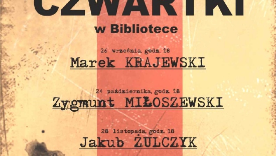Kryminalne czwartki w Miejskiej Bibliotece Publicznej: spotkanie z Markiem Krajewskim