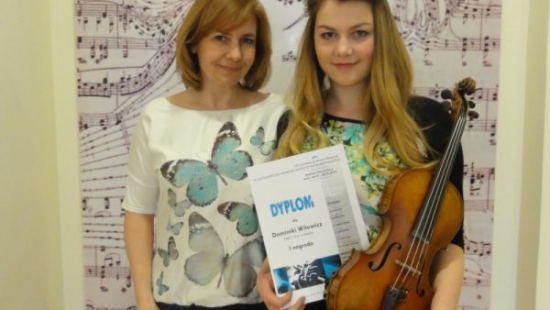 Dominika Witowicz zgarnęła I nagrodę podczas Ogólnopolskiego Konkursu Młodych Instrumentalistów