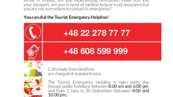 Telefon bezpieczeństwa dla turystów zagranicznych już aktywny